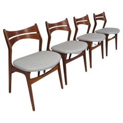 4 Erik Buck Teak Danish Dining Chairs