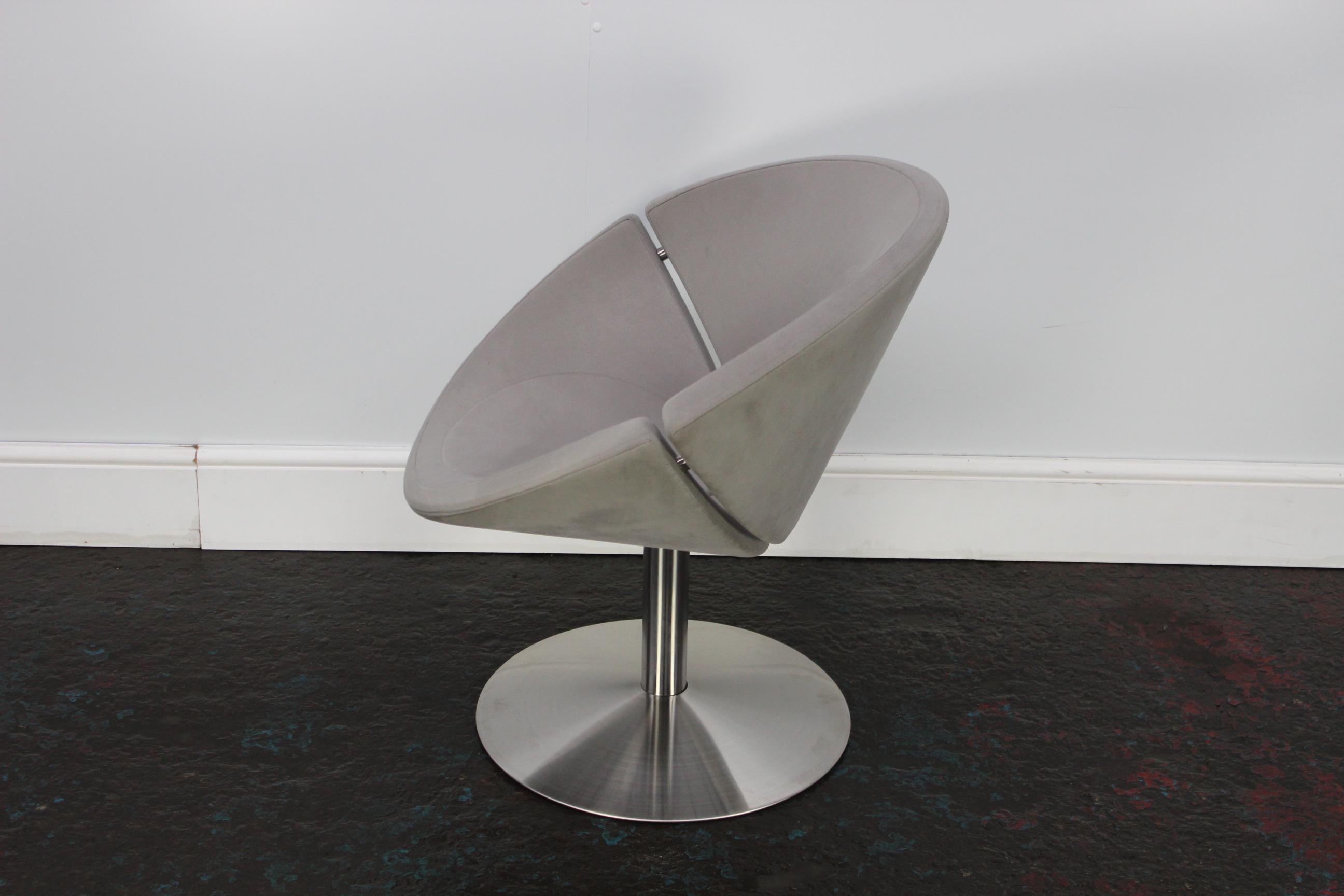 4 Erik Jorgensen „Apollo“ EJ 96 Sessel, Stühle in Mid-Grey Alcantara, Erik Jorgensen (Kunstwildleder) im Angebot