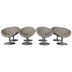 4 Erik Jorgensen "Apollo" EJ 96 Armchairs Chairs in Mid-Grey Alcantara