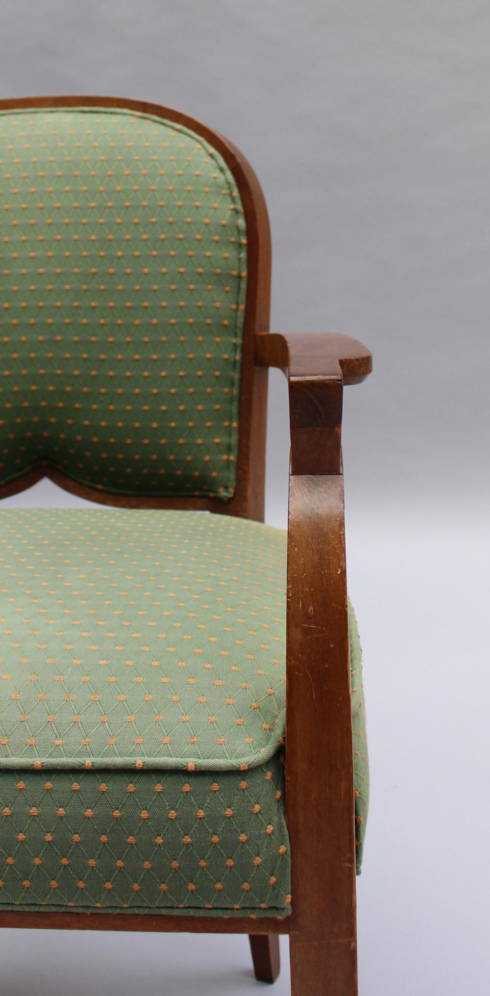 2 Fine French 1940s Mahogany Armchairs by Jules Leleu  For Sale 8