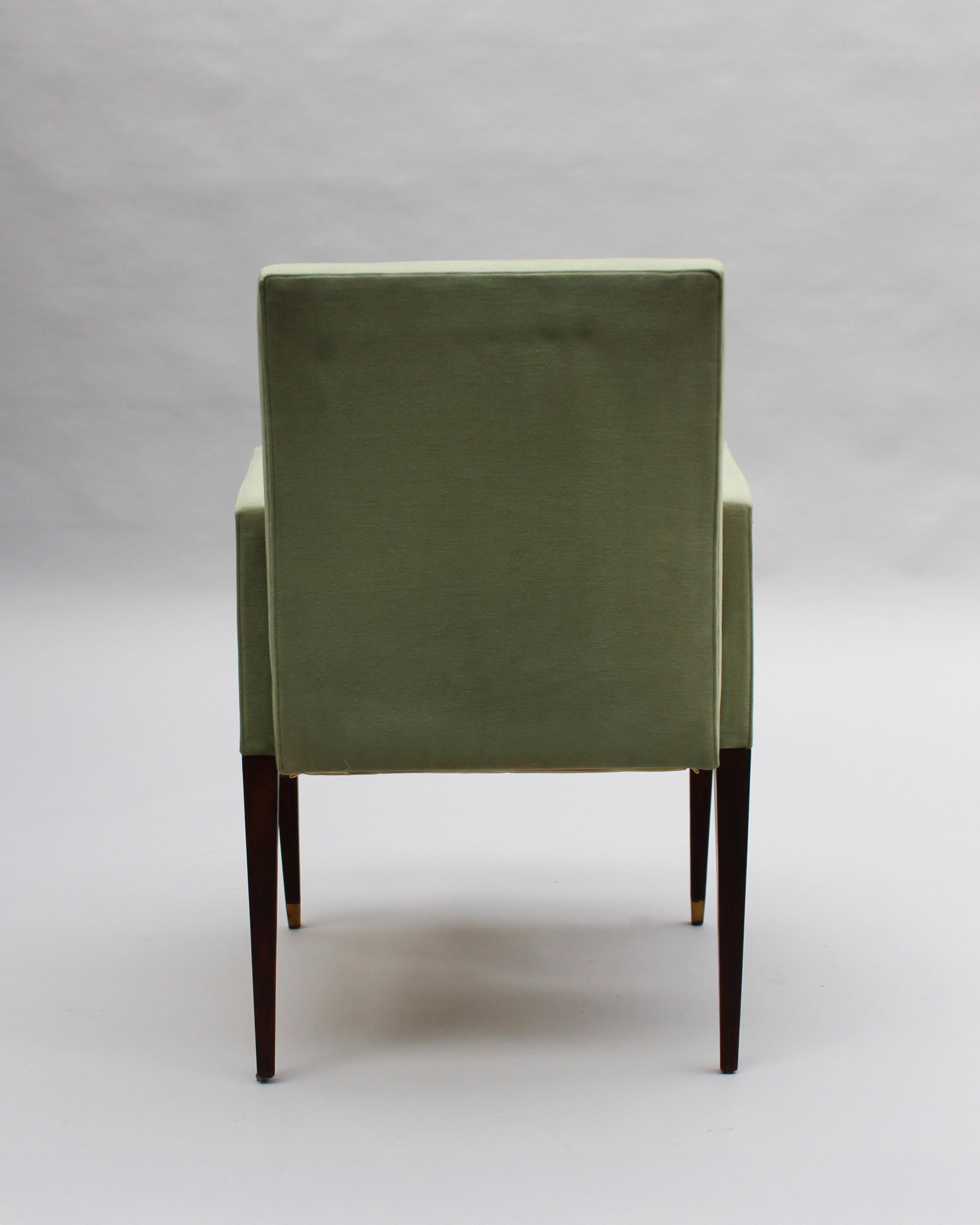 4 feine französische 1960er Sessel von Jules Leleu im Angebot 1