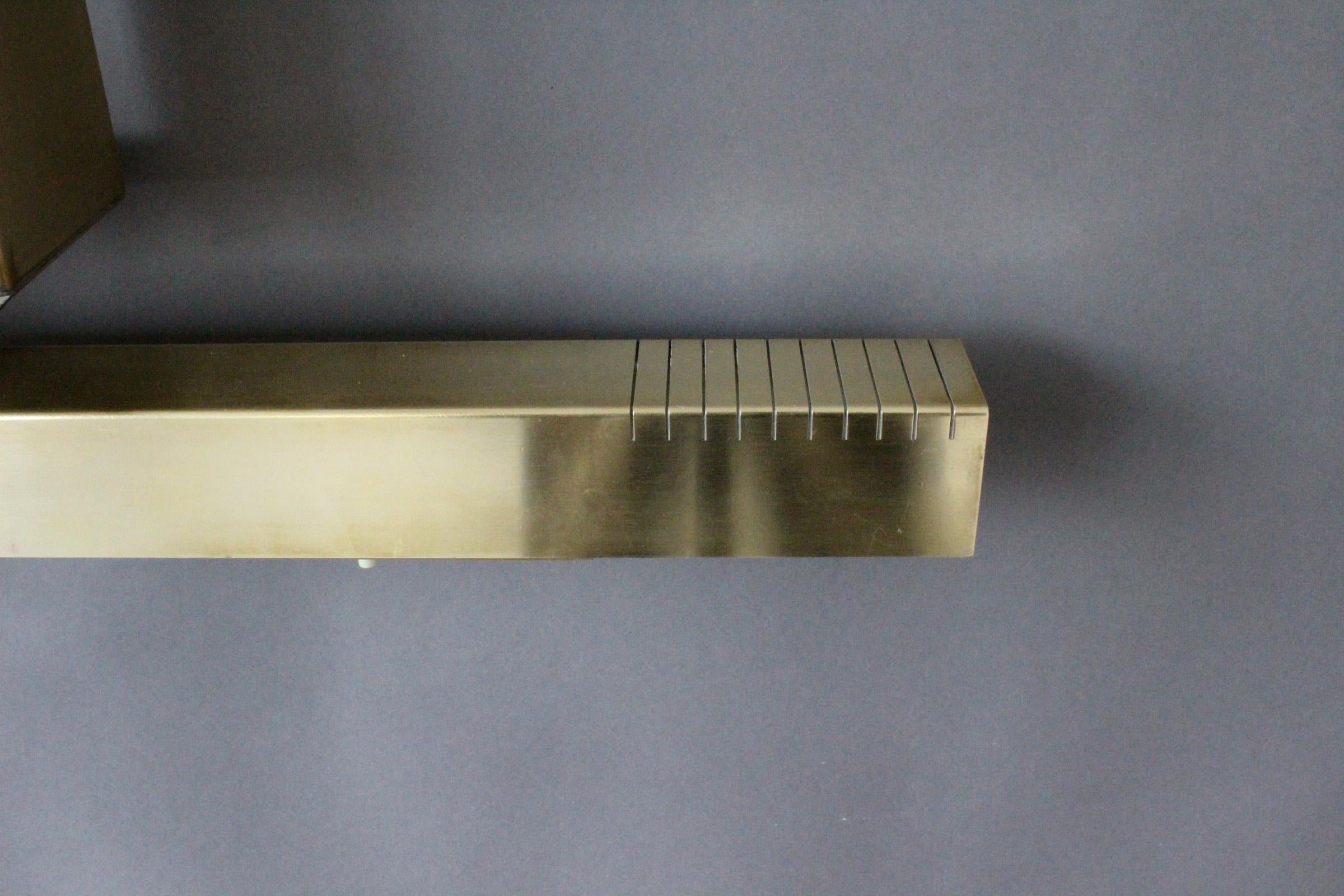 4 Finos Apliques Franceses de Latón y Cristal Texturado de los Años 60 en venta 5