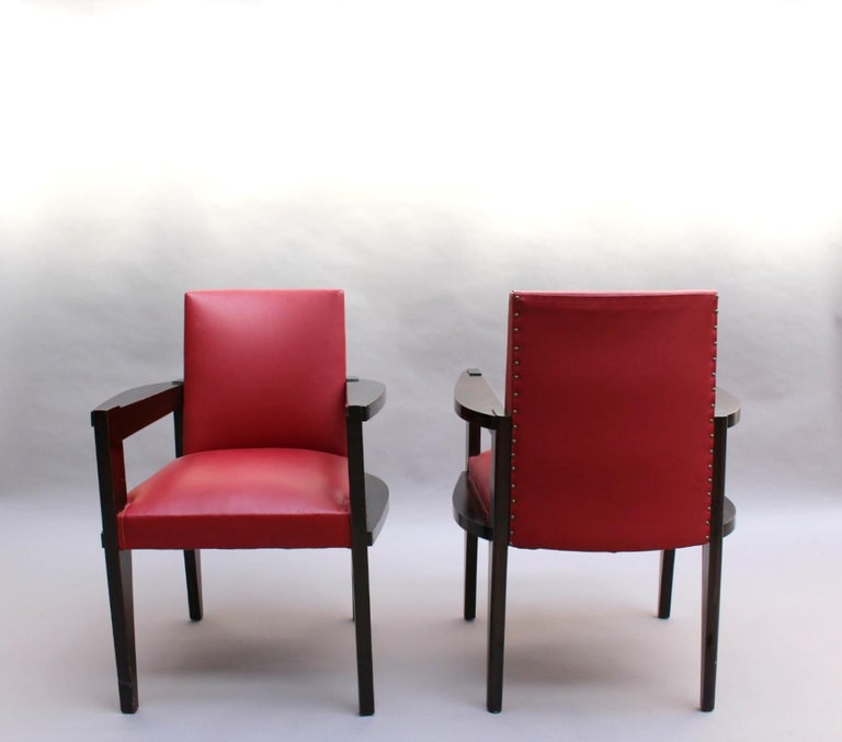4 Fine French Art Deco Armchairs by Andre Sornay In Good Condition In Long Island City, NY