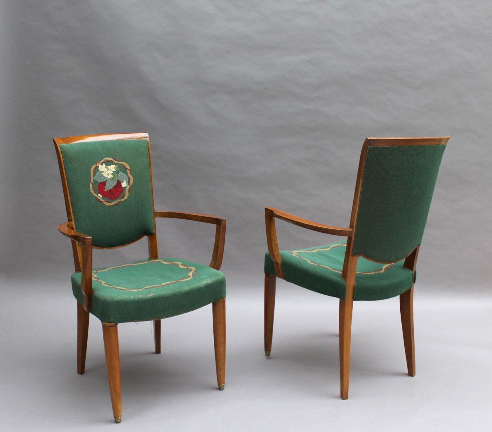 4 Fine French Art Deco Armchairs by Jules Leleu (2 on hold) In Good Condition For Sale In Long Island City, NY