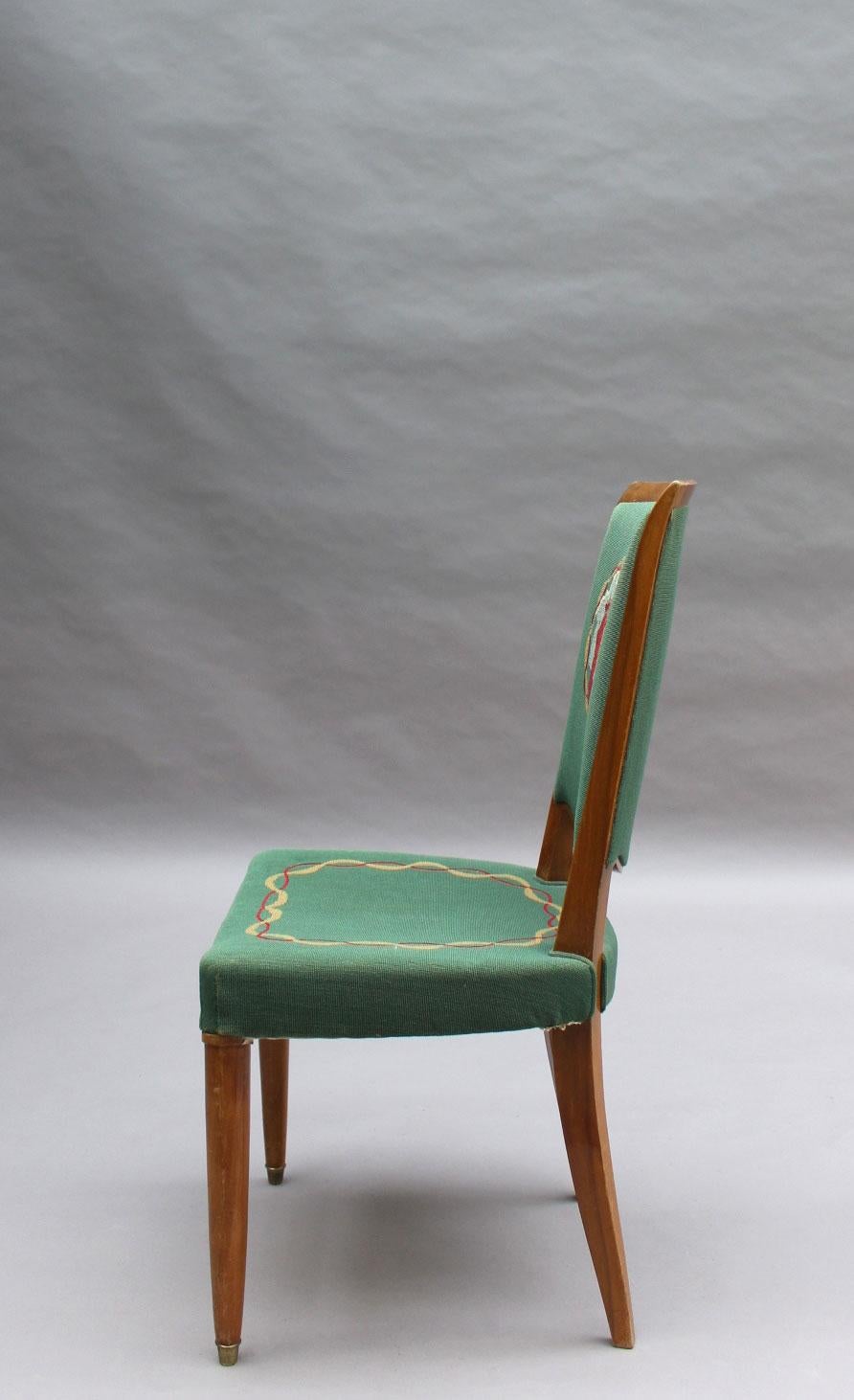 4 chaises de salle à manger Art Déco françaises par Jules Leleu (2 fauteuils disponibles) 1