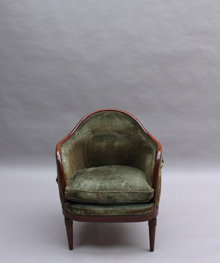 2 Fine French Art Deco Mahogany Gondola Chairs at 1stDibs artist