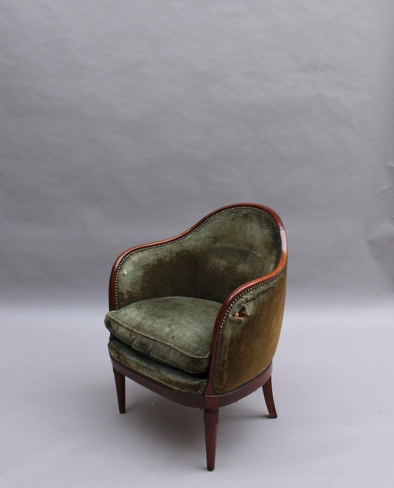 2 Fine French Art Deco Mahogany Gondola Chairs at 1stDibs artist