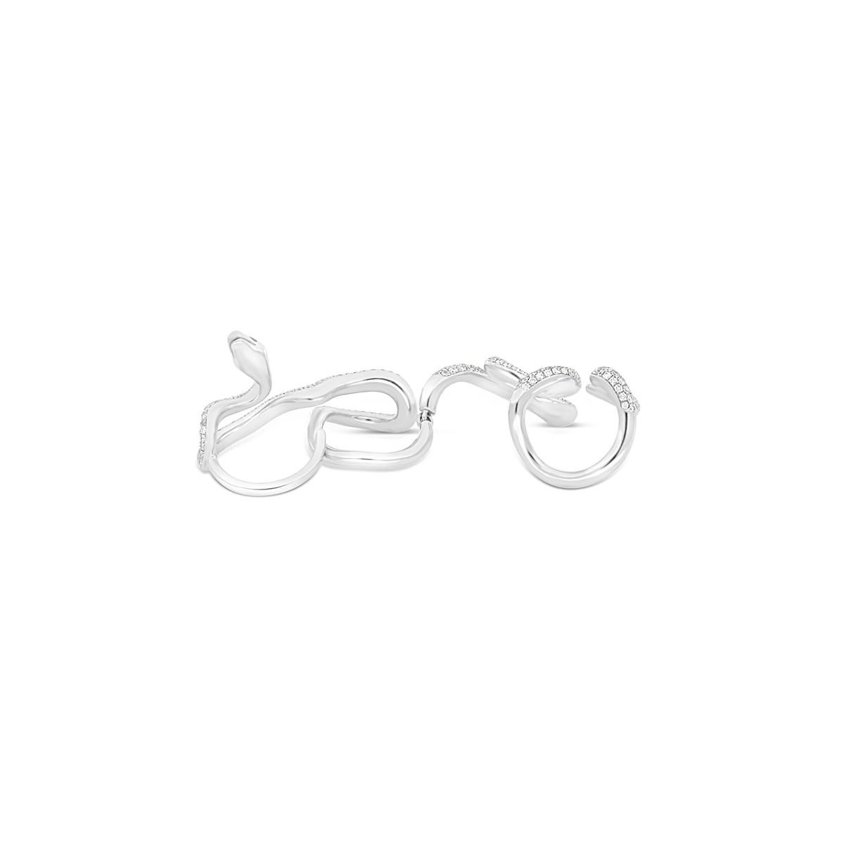 This 4-finger snake ring is for women who want to celebrate their evolution. Snakes represent a creative life force. They are the most popular symbols of rebirth and transformation.
If you are obsessed with snakes right now, a transformation is