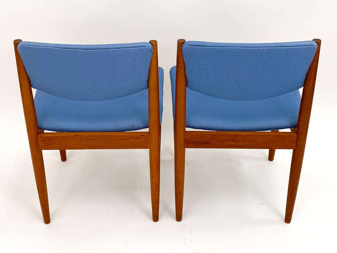 (4) Finn Juhl for France & Son Teak Model 197 Chairs For Sale 6