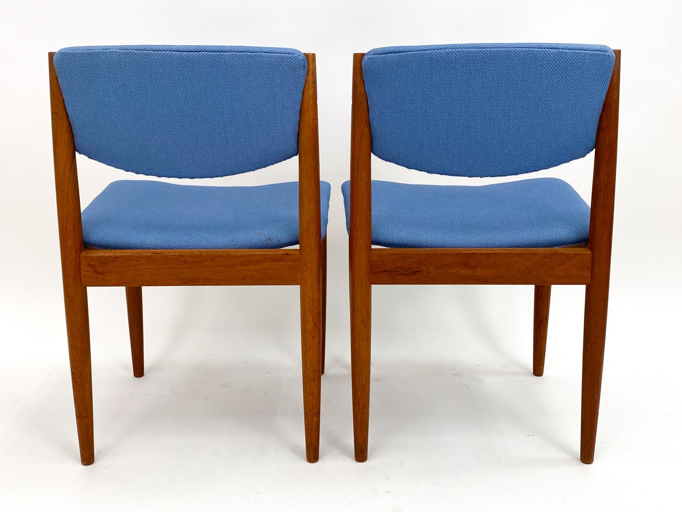 (4) Finn Juhl for France & Son Teak Model 197 Chairs For Sale 7