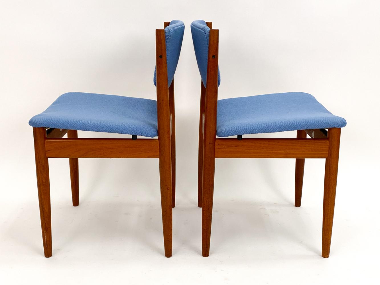 (4) Finn Juhl for France & Son Teak Model 197 Chairs For Sale 9