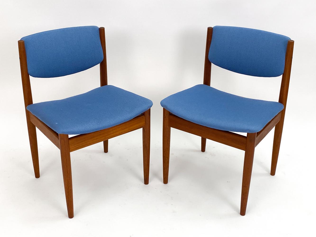 (4) Finn Juhl for France & Son Teak Model 197 Chairs For Sale 2