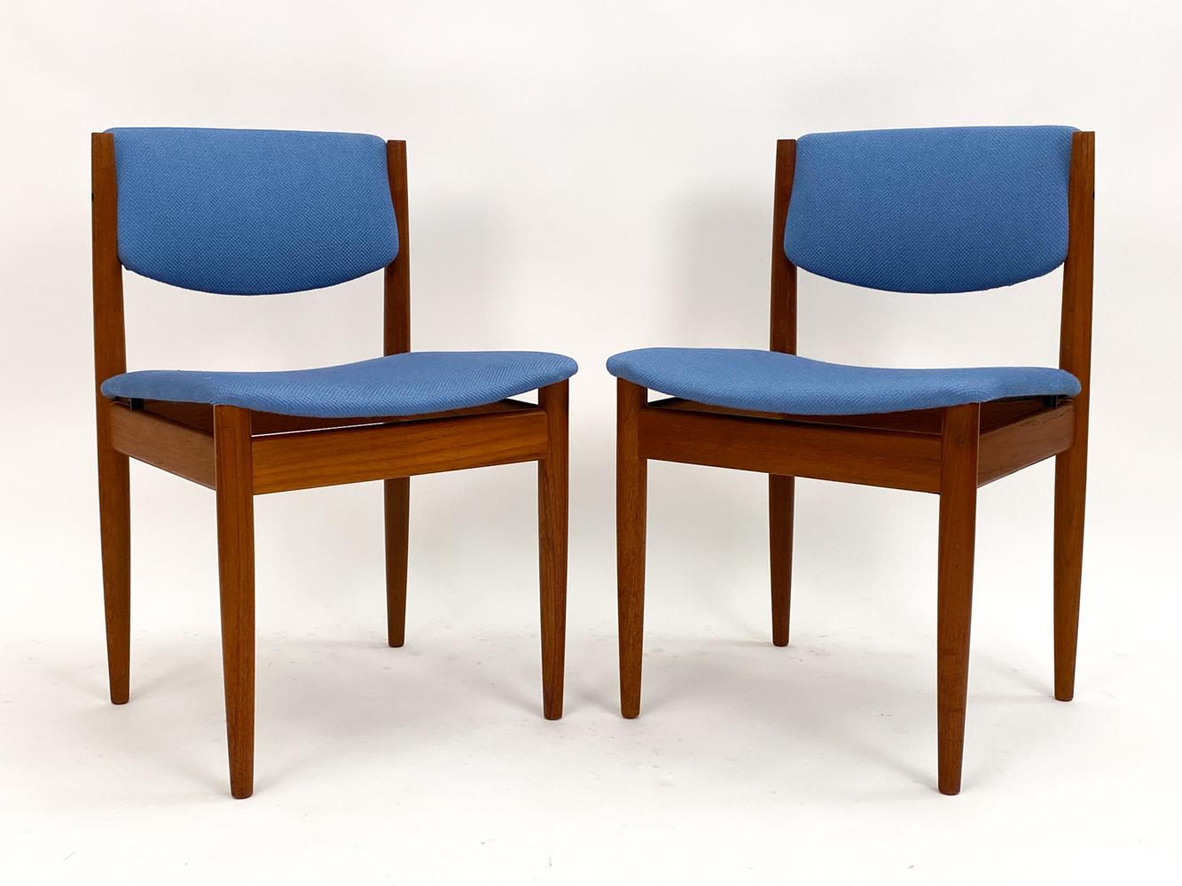 (4) Finn Juhl for France & Son Teak Model 197 Chairs For Sale 3