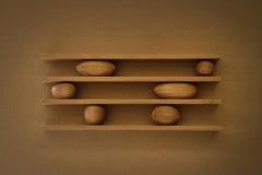 4 Floating Shelves 6 Sculptural Pebbles Rosa Morada, Sereno by Joel Escalona