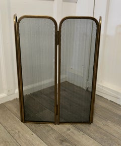 4 Fold Brass Fire Guard Screen This Very Useful Spark Guard