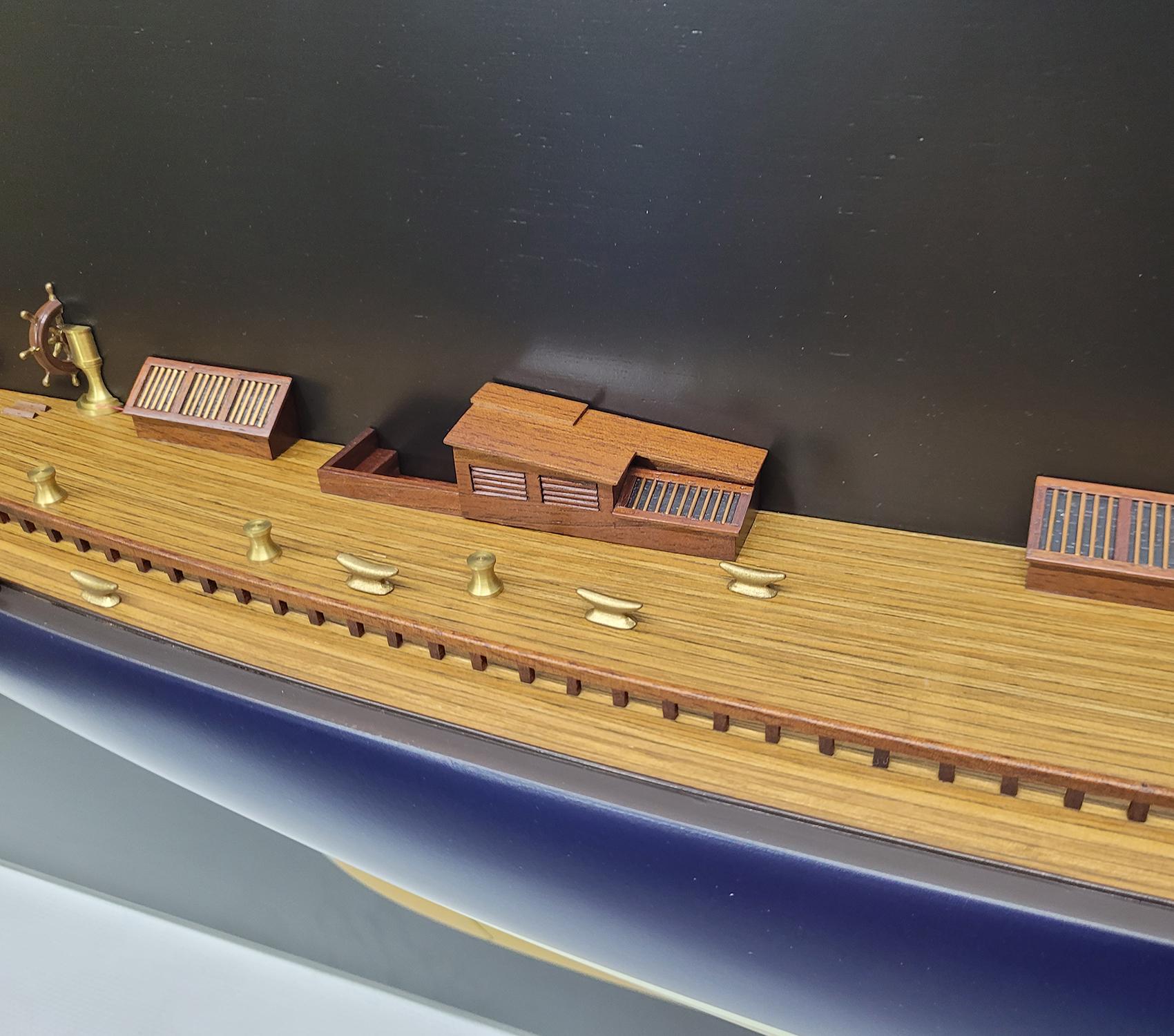 4- Foot Half Model of the J Class Yacht Endeavor, Gold For Sale 4