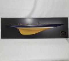 4- Foot Half Model of the J Class Yacht Endeavor, Gold