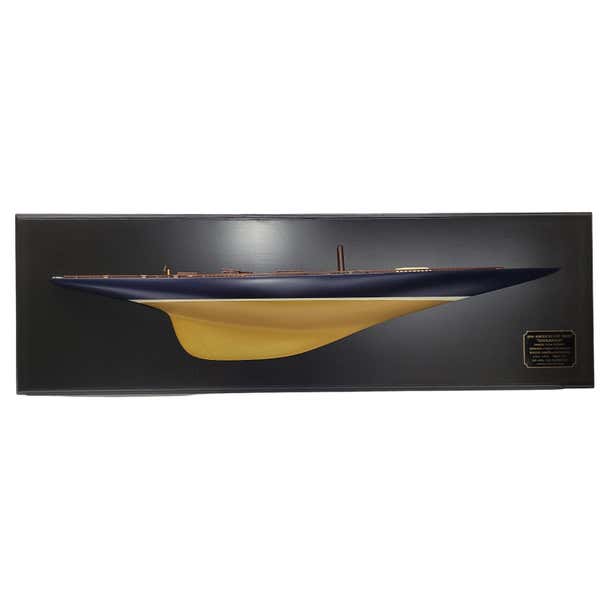 4- Foot Half Model of the J Class Yacht Endeavor, Gold For Sale at ...