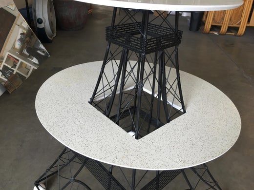 Midcentury Two Tier Eiffel Tower Brass Sculptural Cocktail Table