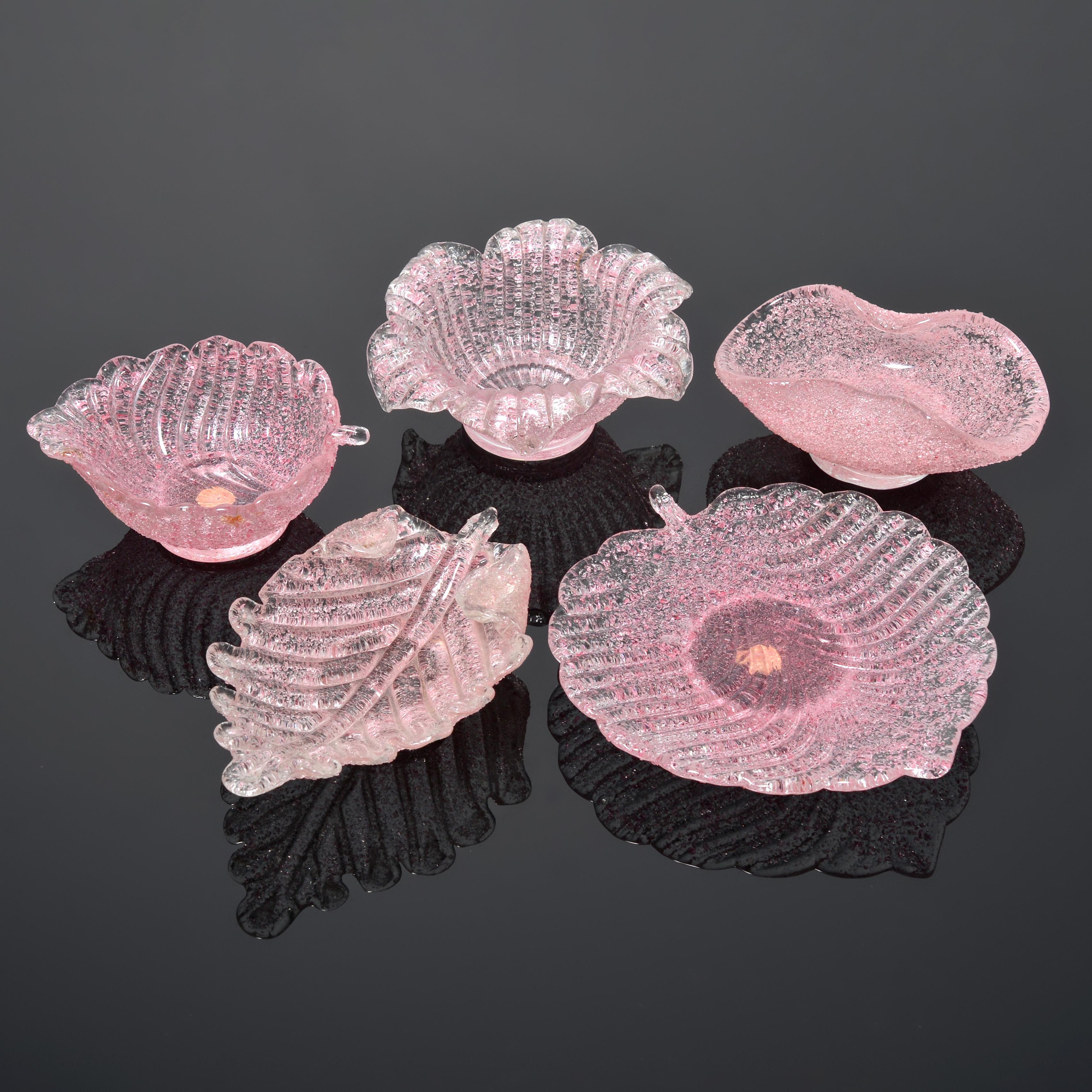 Mid-Century Modern 4 bols et assiettes surdimensionnés Fratelli Toso, collection Leslie Pina en vente