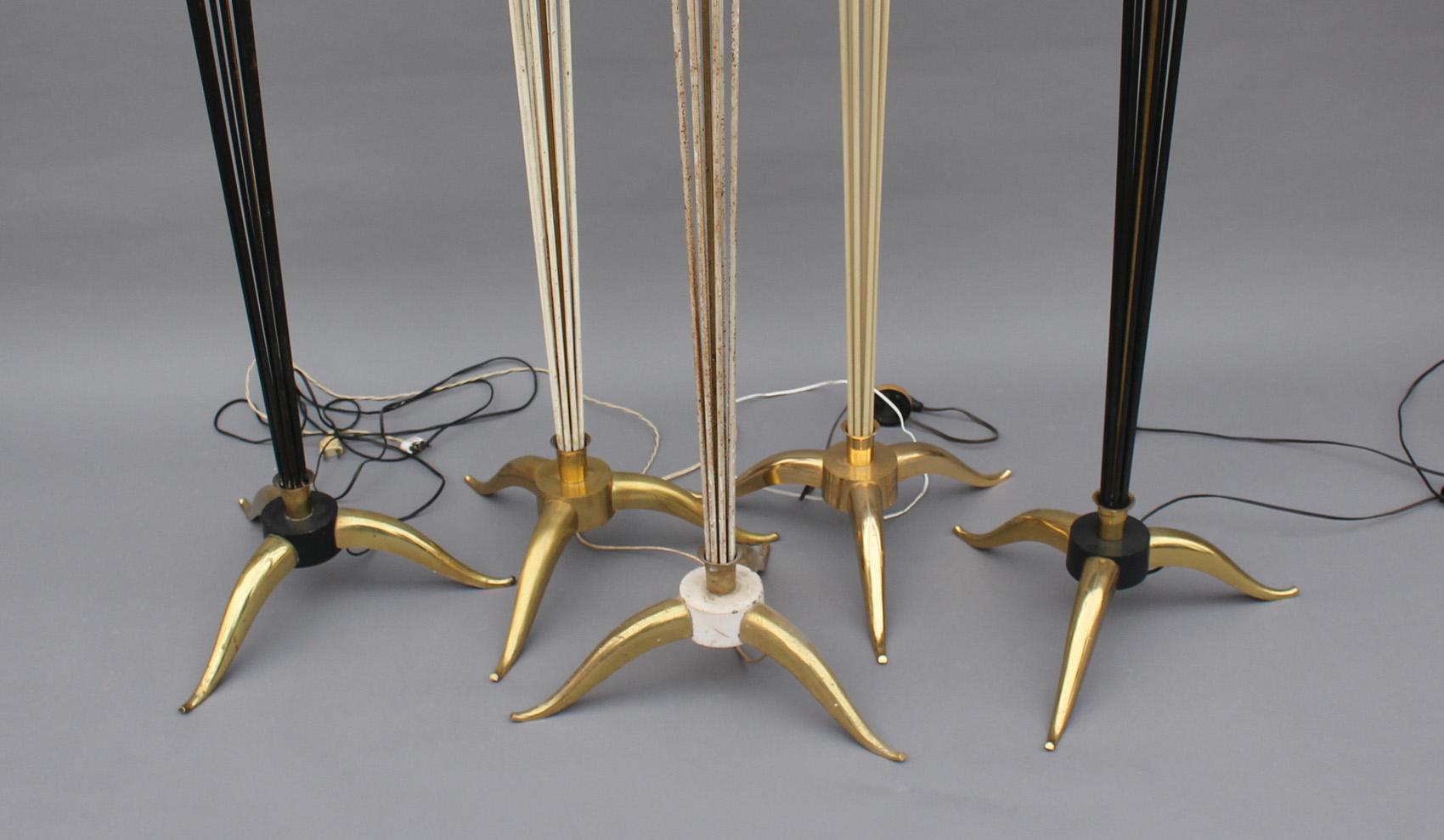 5 French 1950s Floor Lamps by Arlus In Fair Condition In Long Island City, NY