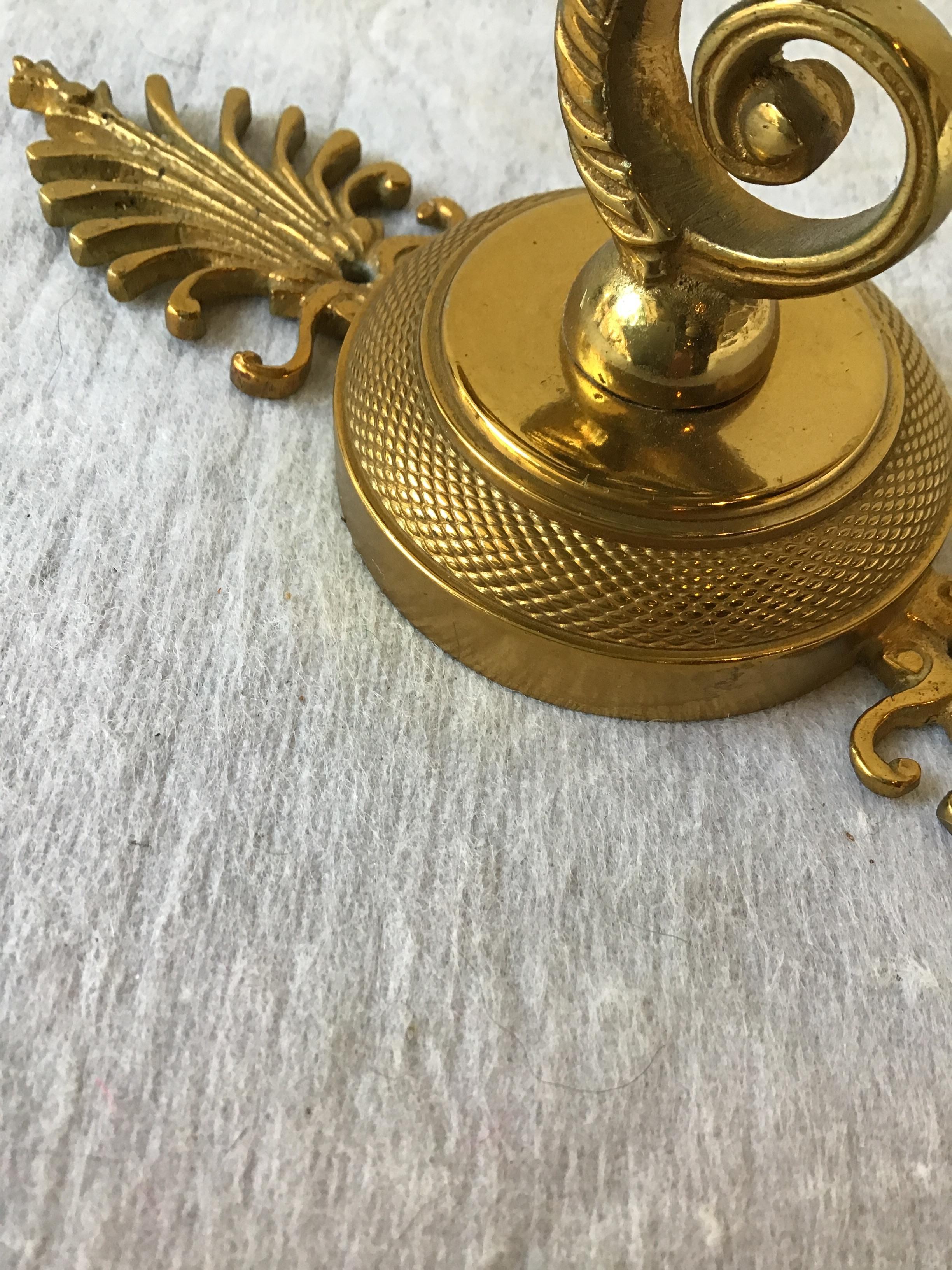 Pair Of French Empire Bronze Swan Sconces For Sale 6