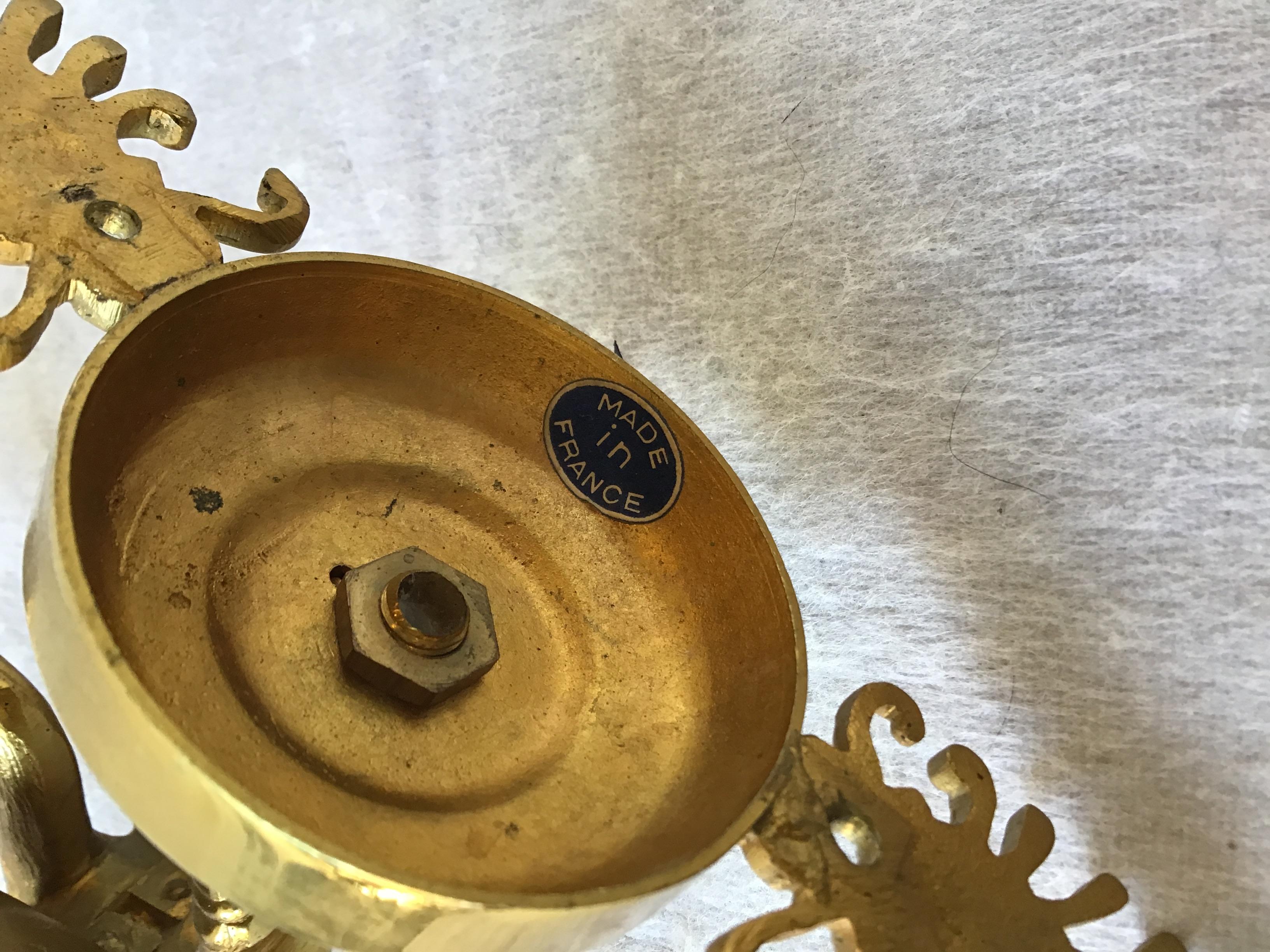 Coppia di sconsigliere a cigno in bronzo stile impero francese in vendita 8
