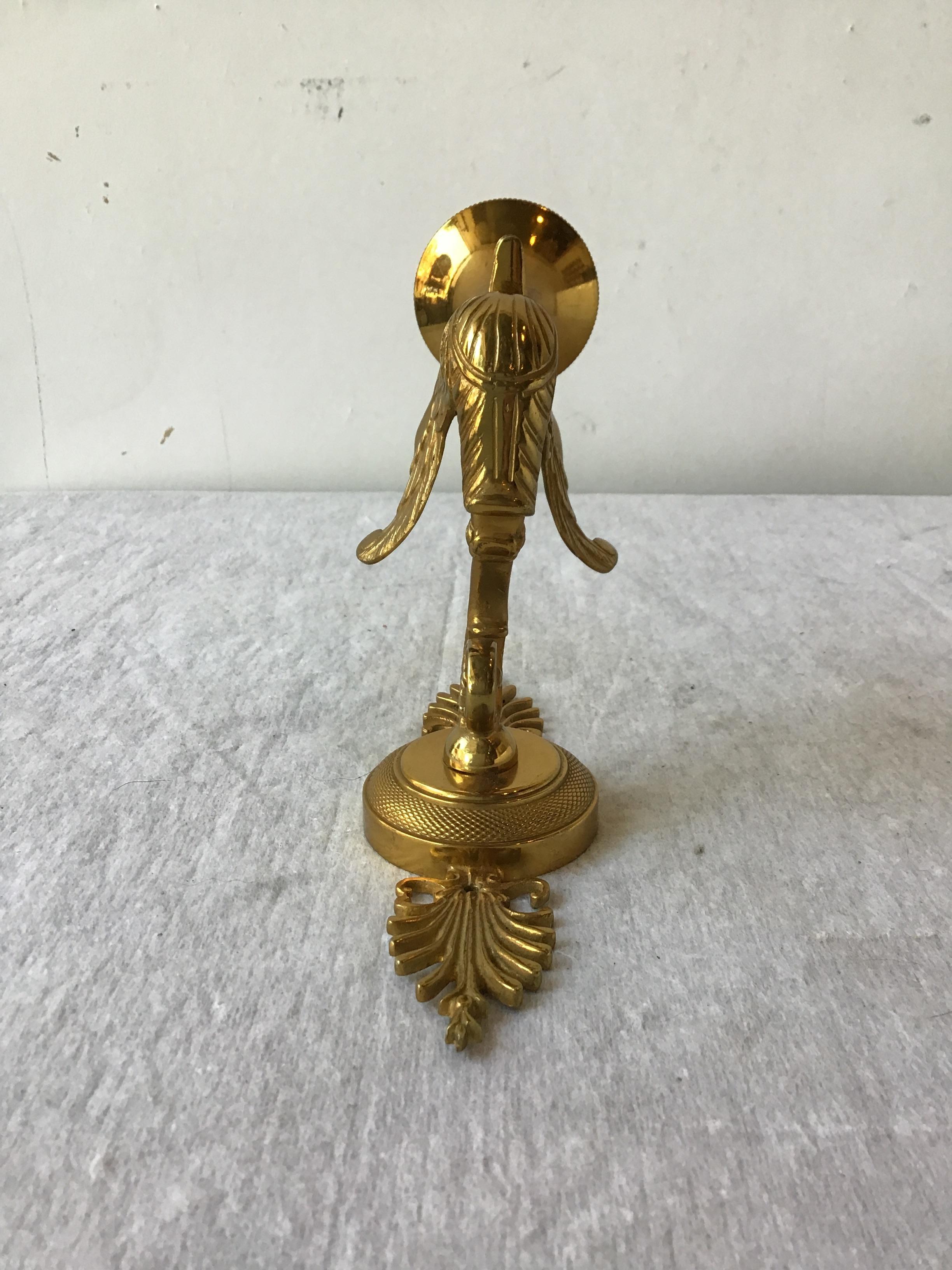 Pair Of French Empire Bronze Swan Sconces For Sale 3