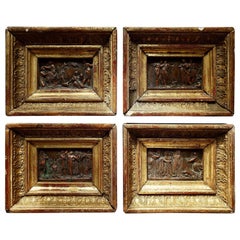 4 French Miniature Reliefs