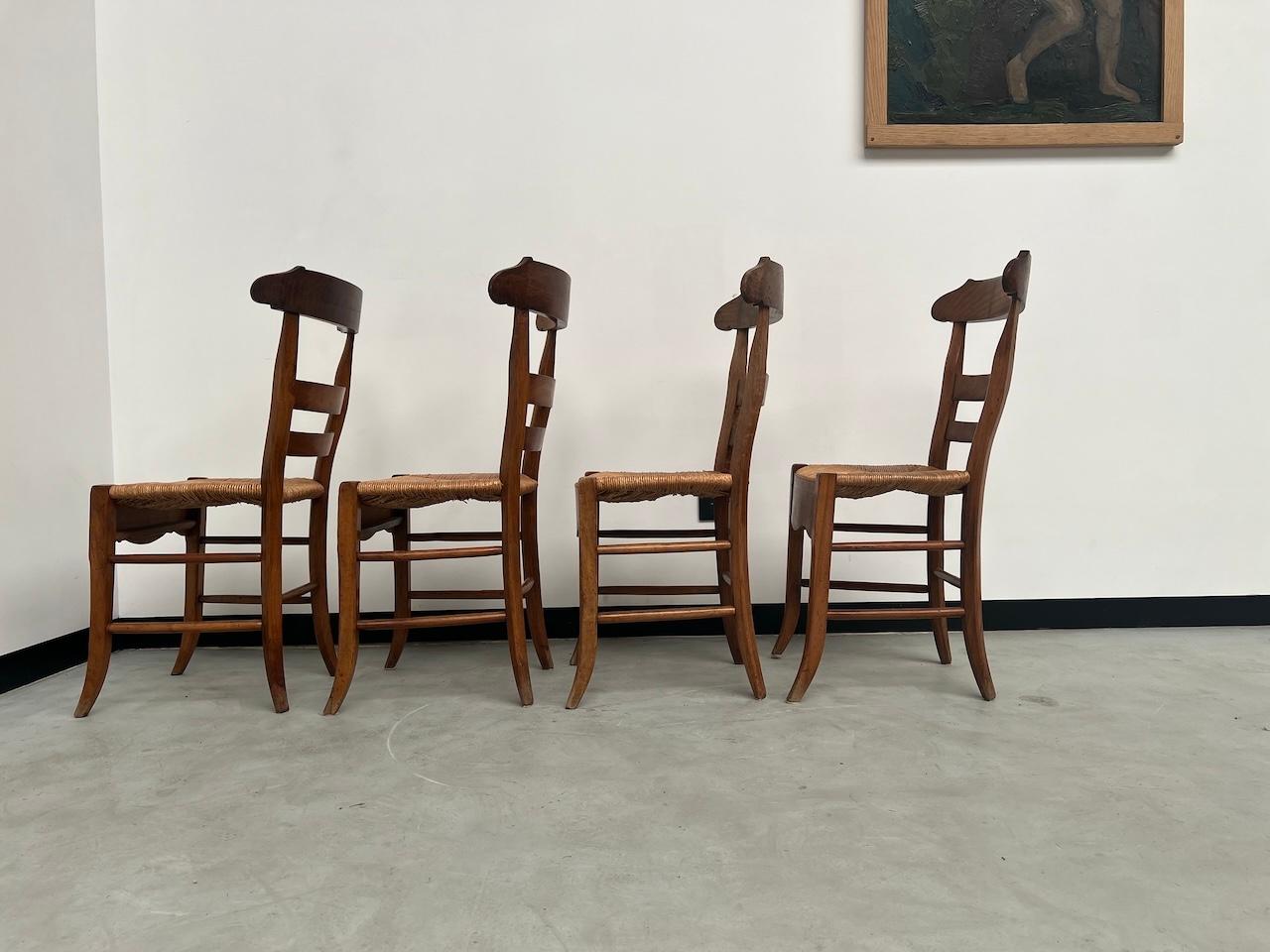 4 sedie francesi in paglia rustica in vendita 6