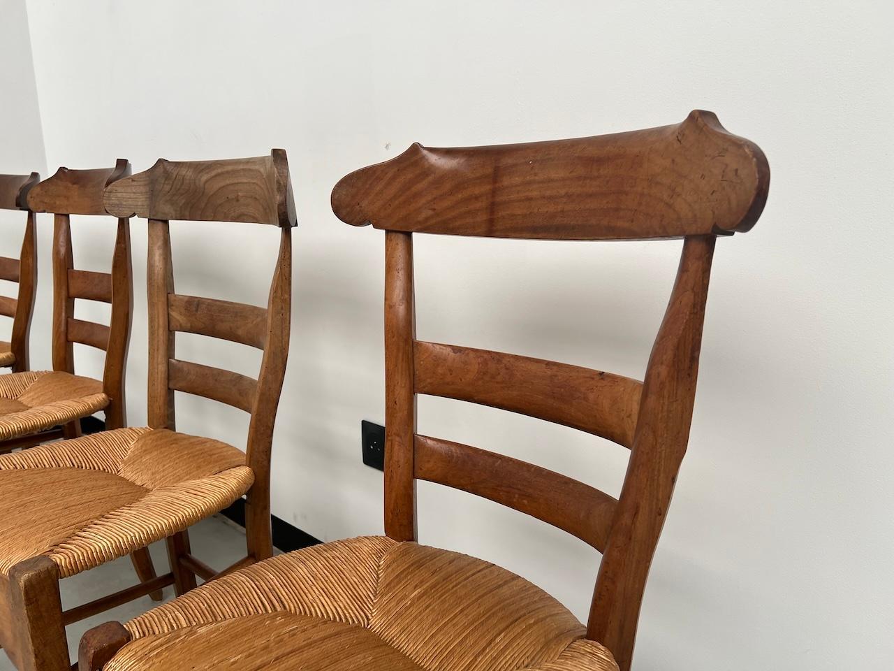 4 sedie francesi in paglia rustica in vendita 1