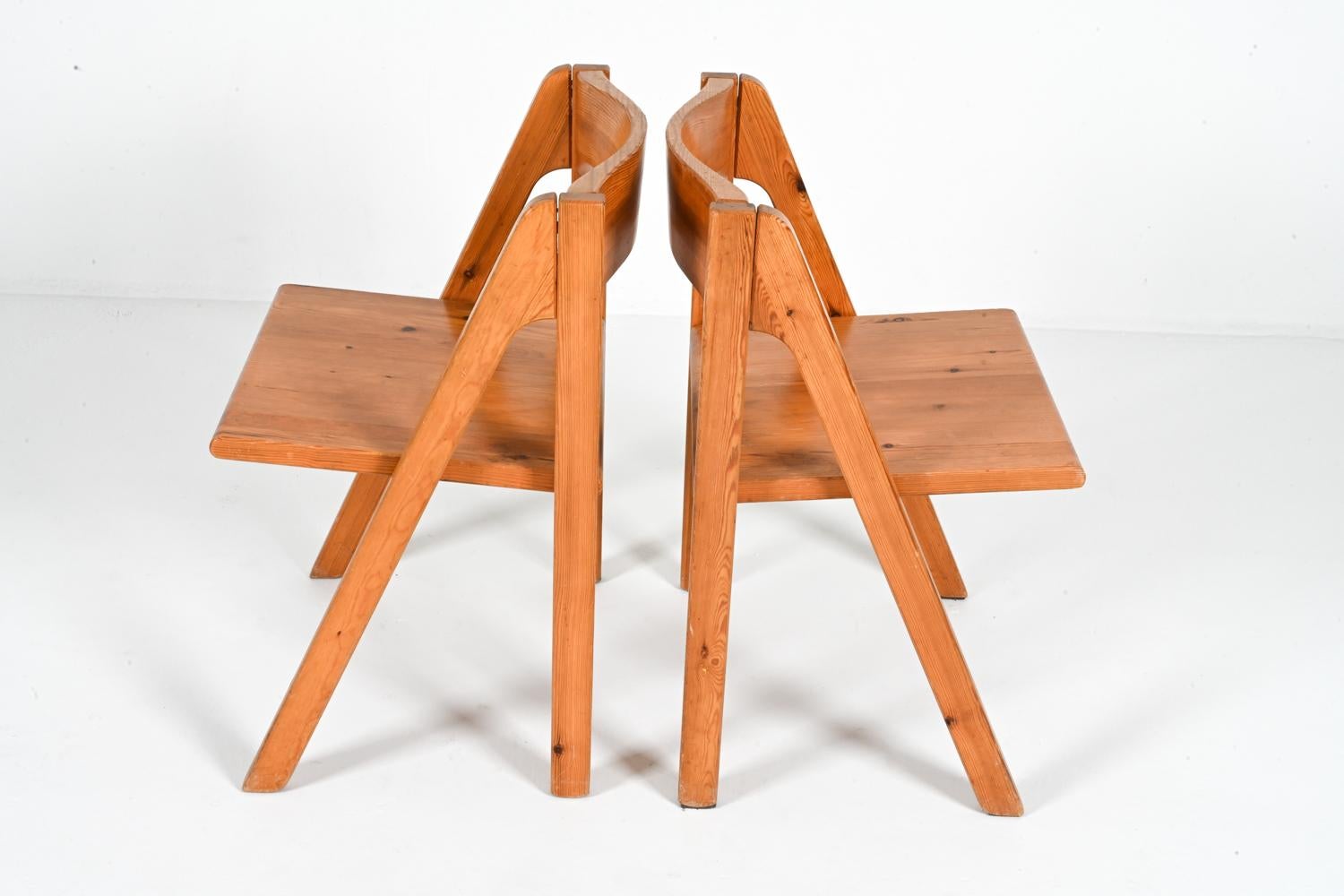 (4) 'Frykat' Pine Dining Chairs by Nissen & Gehl, Circa 1970's For Sale 8