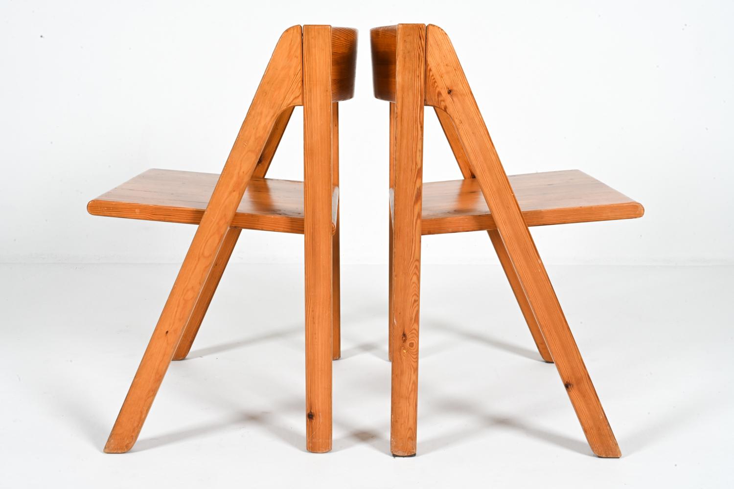 (4) 'Frykat' Pine Dining Chairs by Nissen & Gehl, Circa 1970's For Sale 9