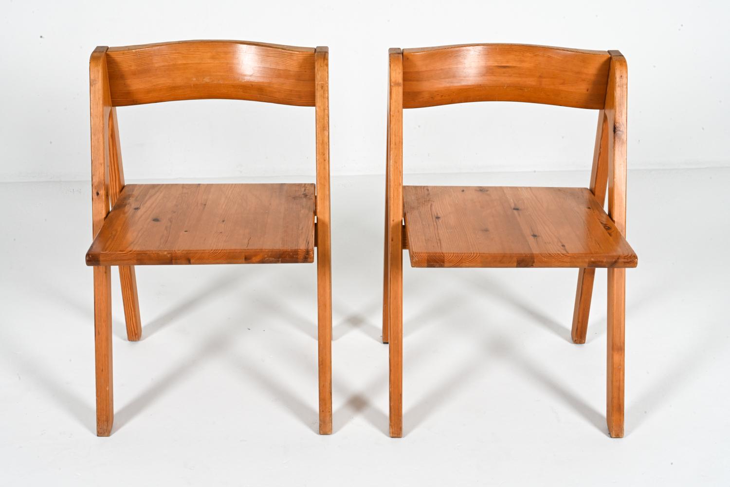 20th Century (4) 'Frykat' Pine Dining Chairs by Nissen & Gehl, Circa 1970's For Sale