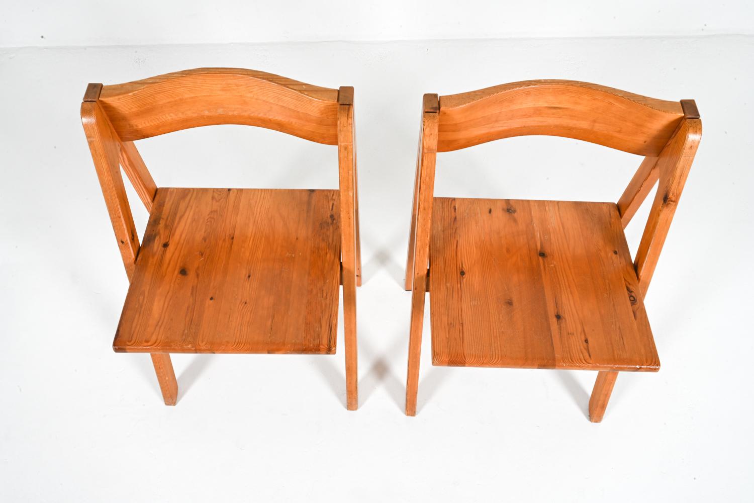 (4) 'Frykat' Pine Dining Chairs by Nissen & Gehl, Circa 1970's For Sale 2
