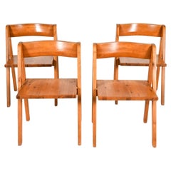 (4) 'Frykat' Pine Dining Chairs by Nissen & Gehl, Circa 1970's