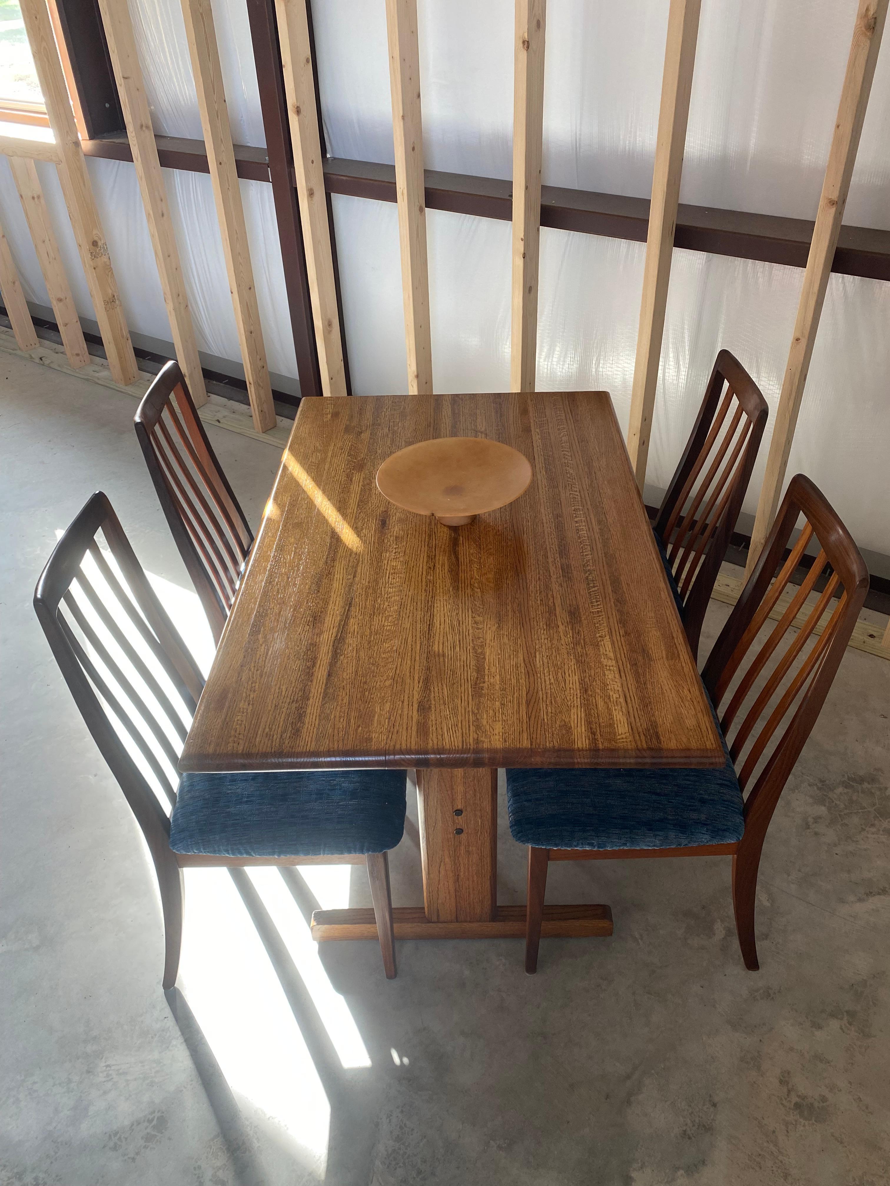 (4) Chaises de salle à manger en teck G-Plan + table en Oak en vente 7