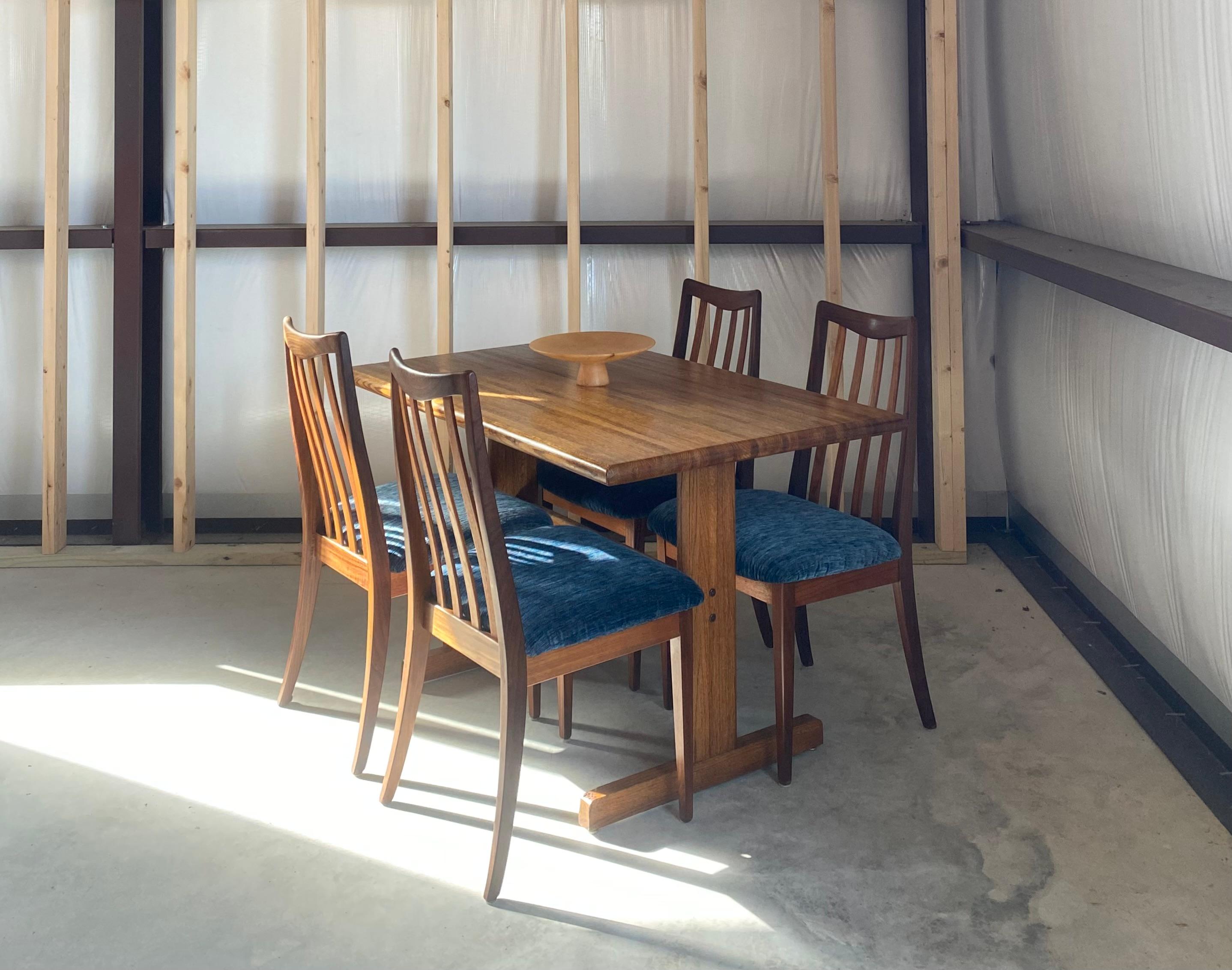 (4) Chaises de salle à manger en teck G-Plan + table en Oak en vente 8