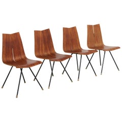 4 'GA' Chairs by Hans Bellmann in 1955, Made by Horgen Glarus in Switzerland