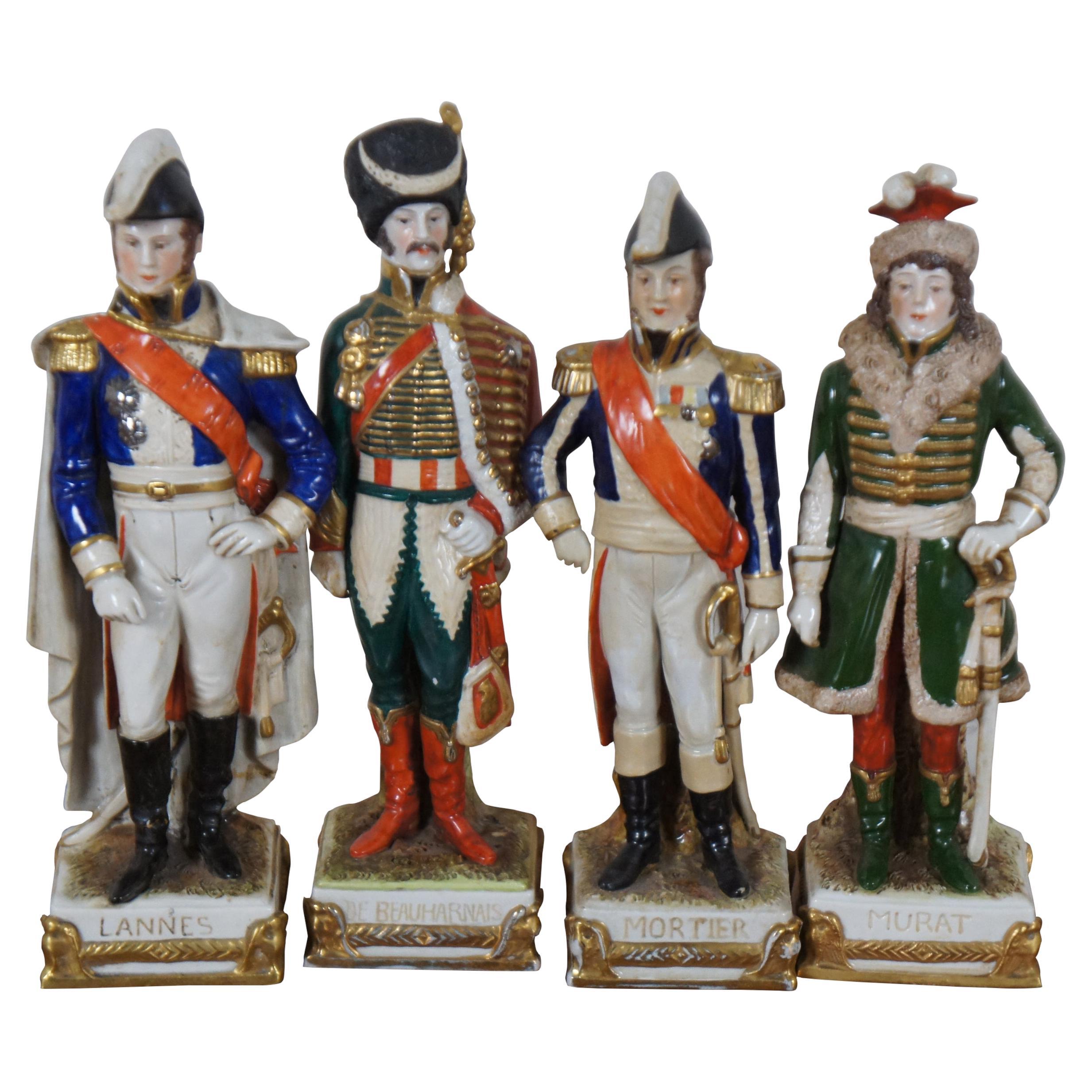 4 German Scheibe-Alsbach KPM Porcelain Napoleonic French Military Figures  For Sale at 1stDibs