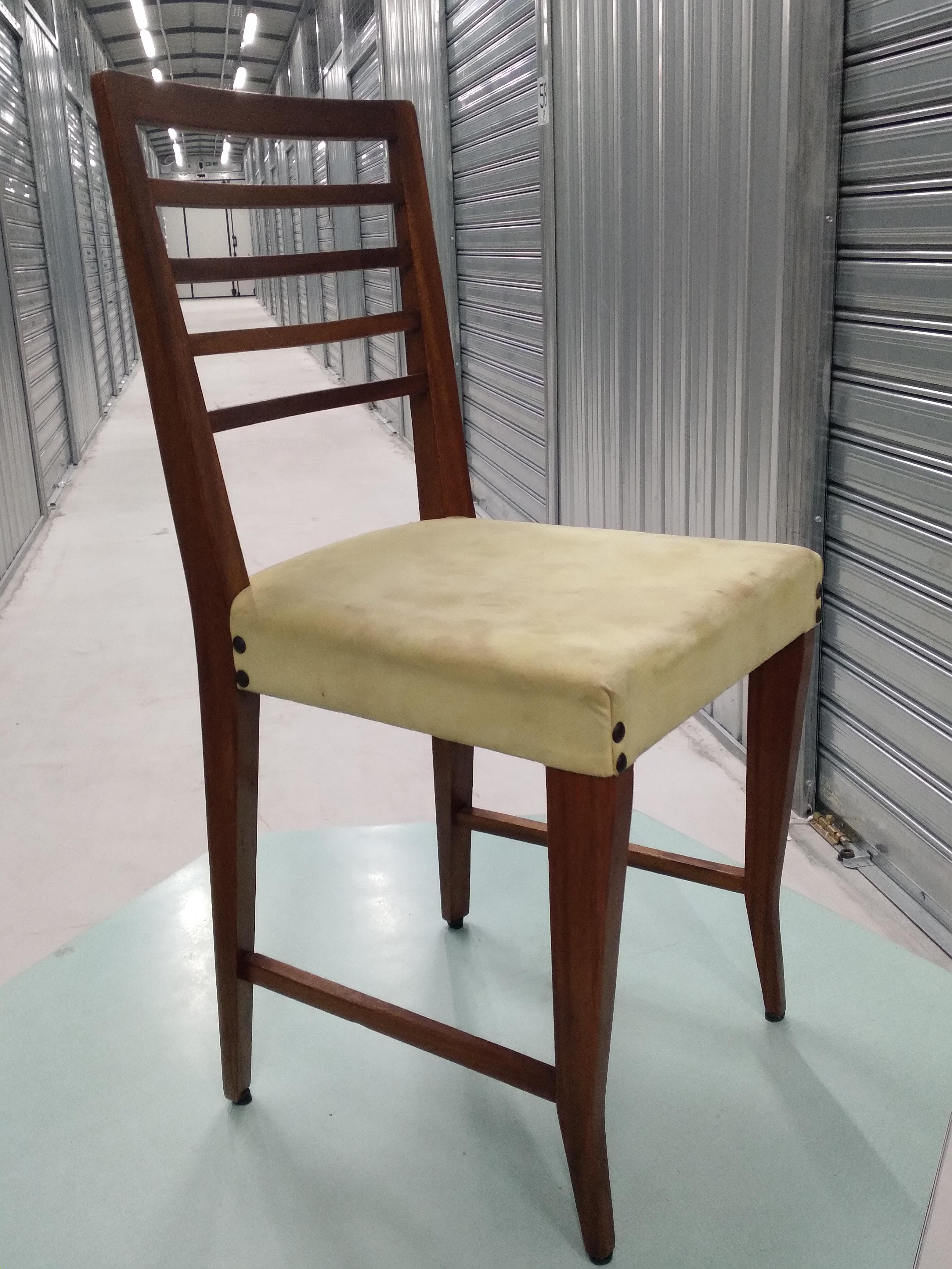 Mid-Century Modern 4 Gio Ponti Style Chairs Italy 1955s For Sale