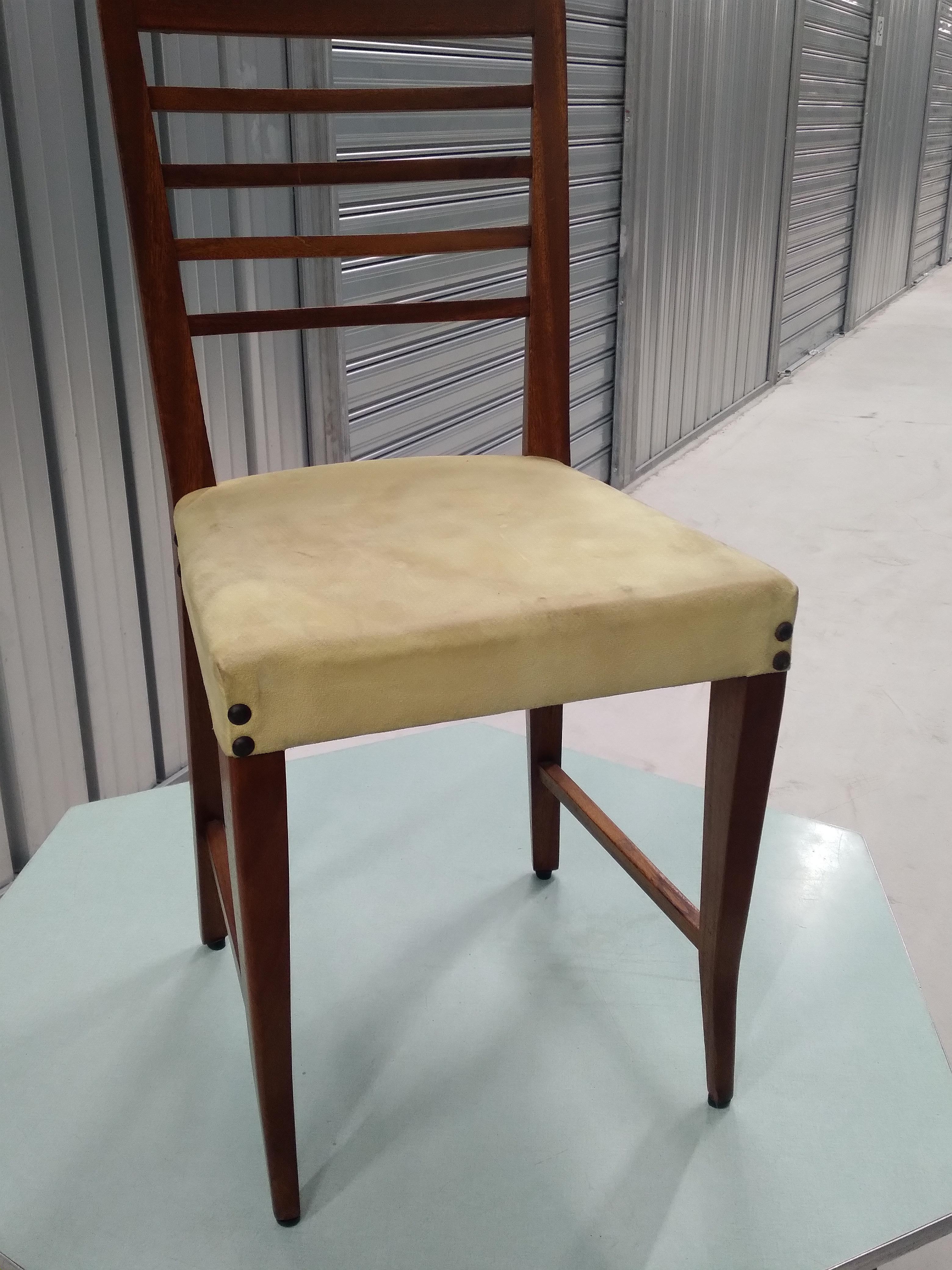 Italian 4 Gio Ponti Style Chairs Italy 1955s For Sale