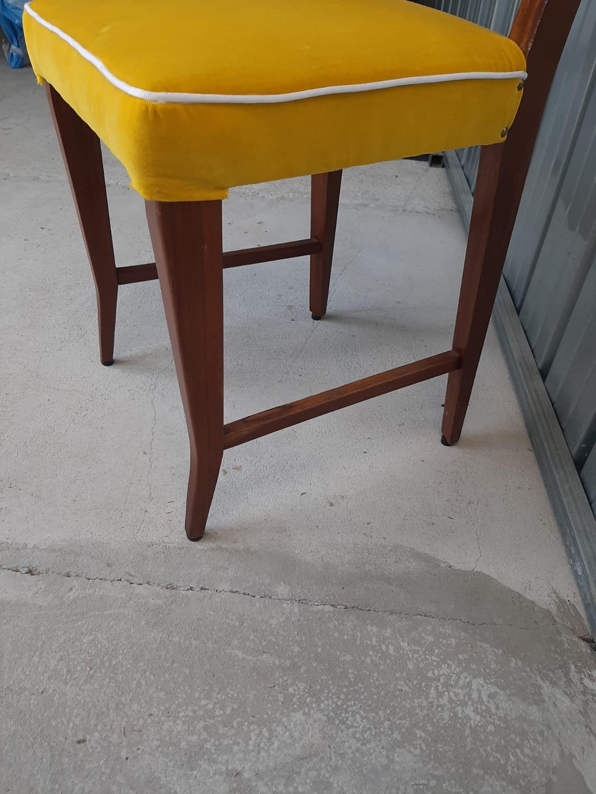 4 Gio Ponti Style Chairs Italy 1955s For Sale 1