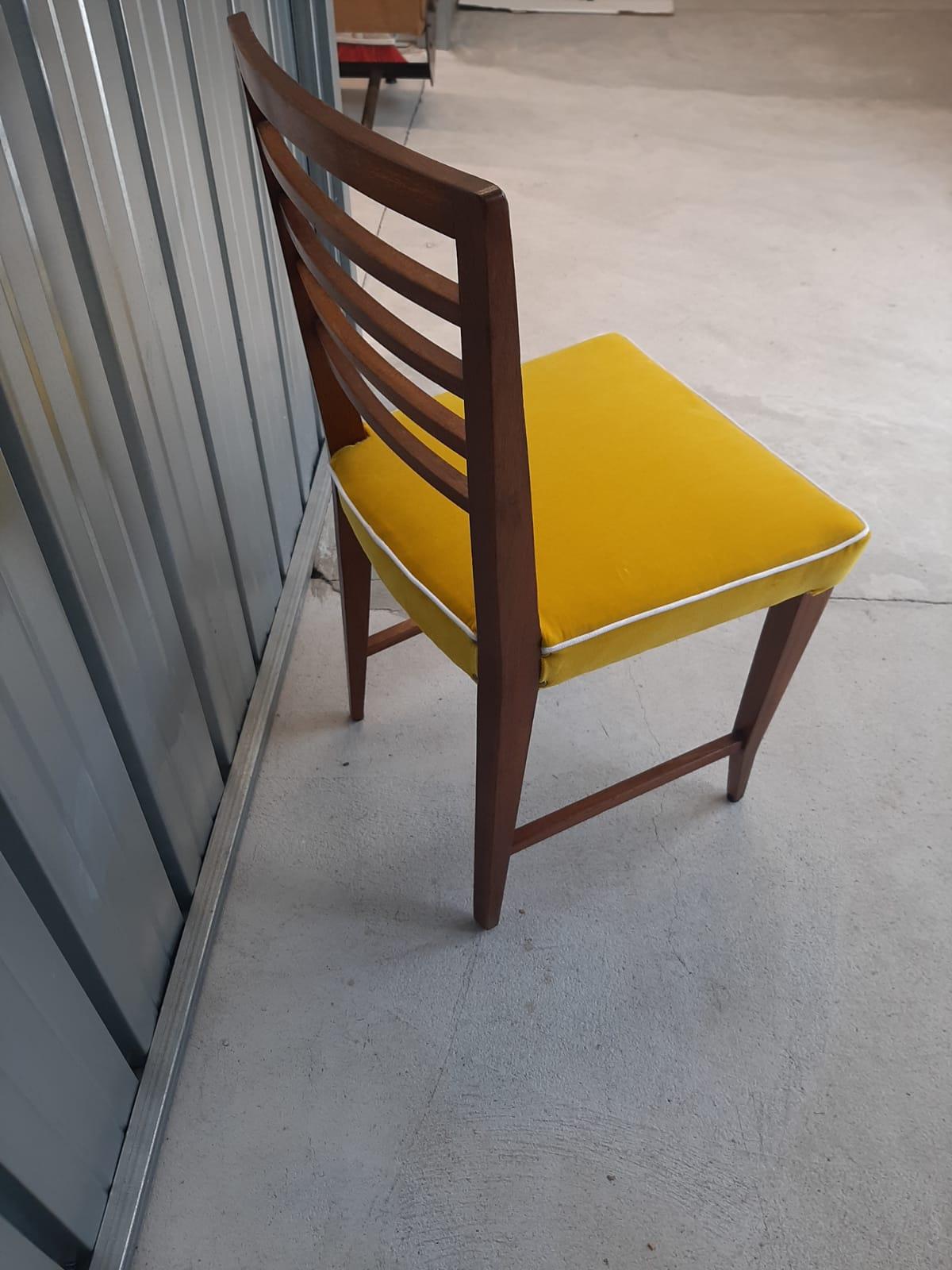 4 Gio Ponti Style Chairs Italy 1955s For Sale 2