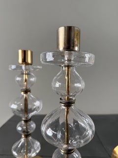 4 Glas-Kerzenhalter Erik Hoglund Schweden 1970