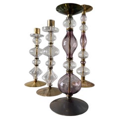 4 Glas-Kerzenhalter Erik Hoglund Schweden 1970