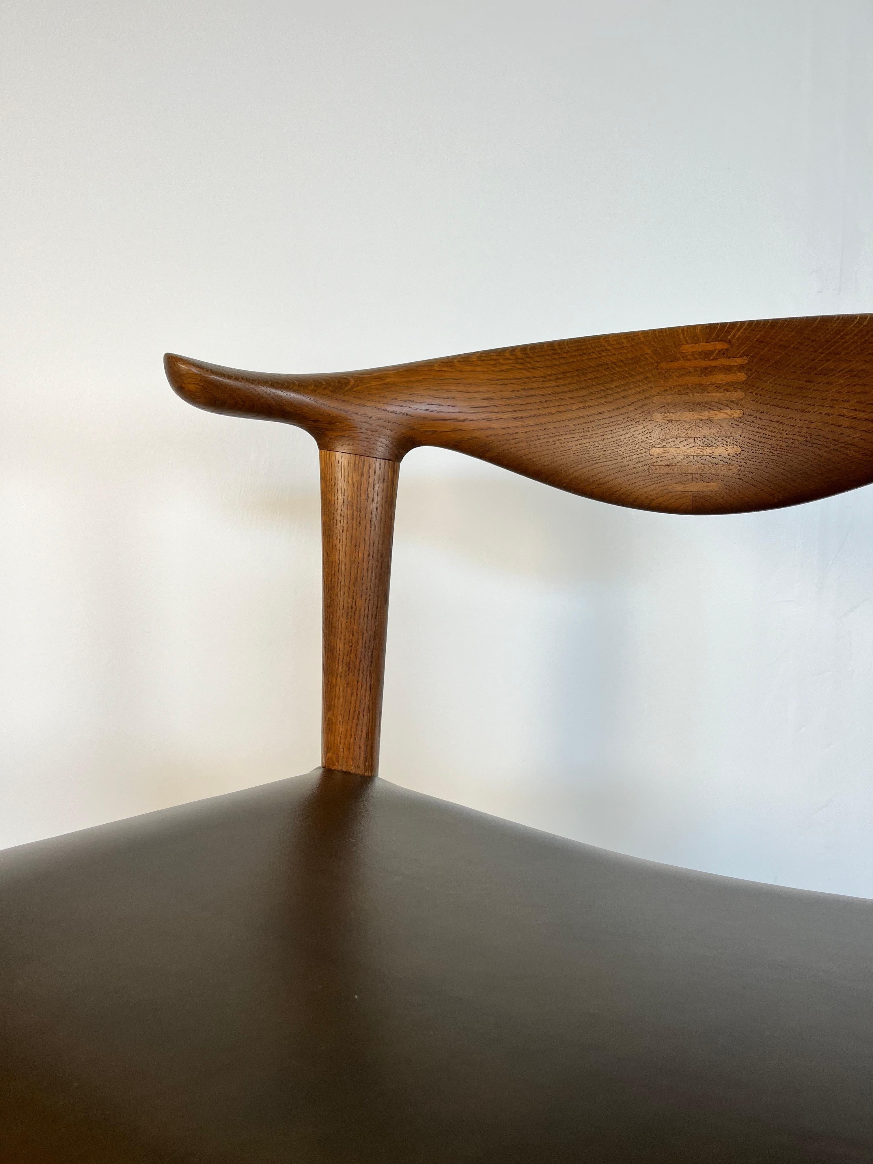 4 Hans J. Wegner Cow Horn Stühle für Johannes Hansen in OAK im Angebot 9