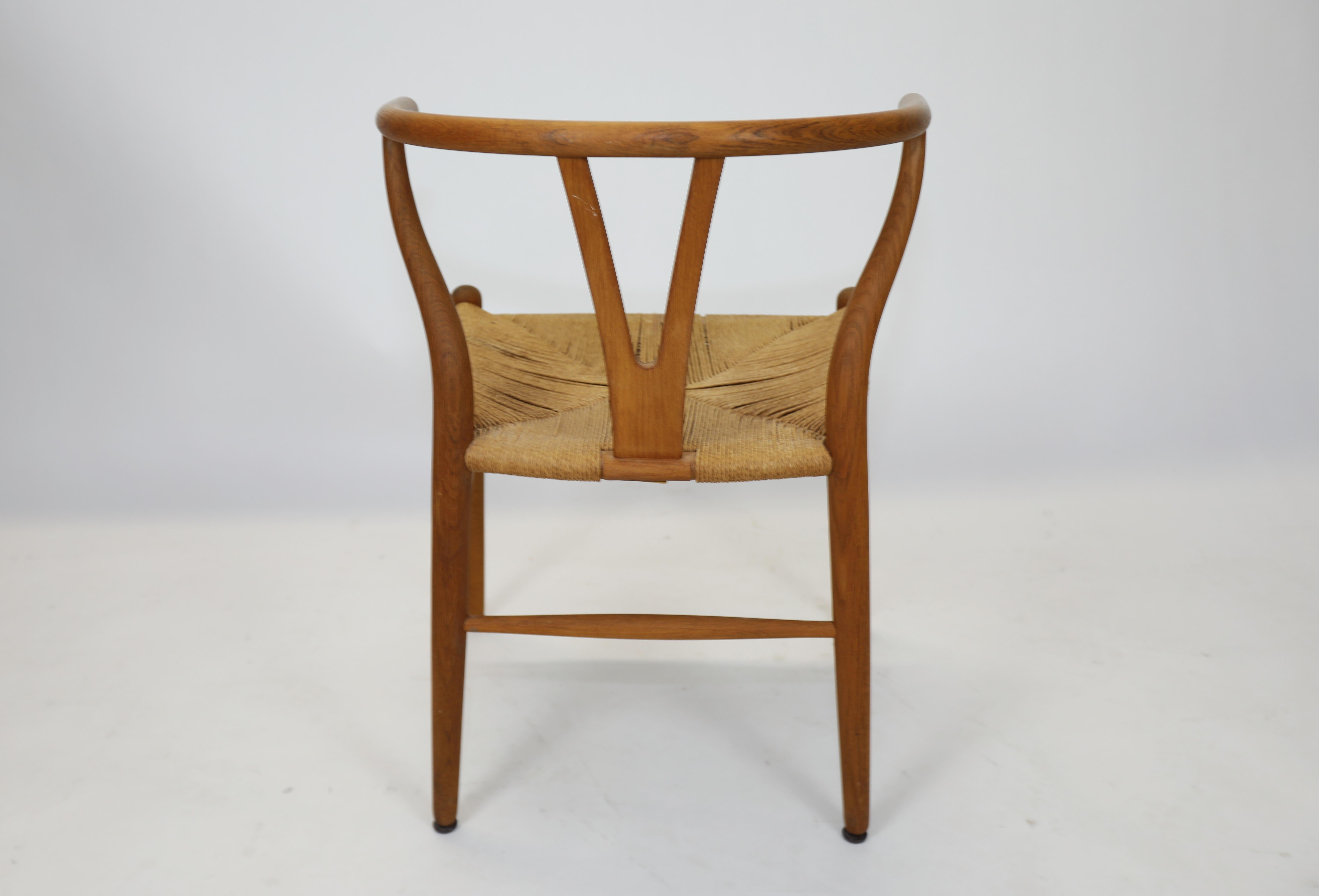 Teak 4 Hans Wegner Wishbone Chairs