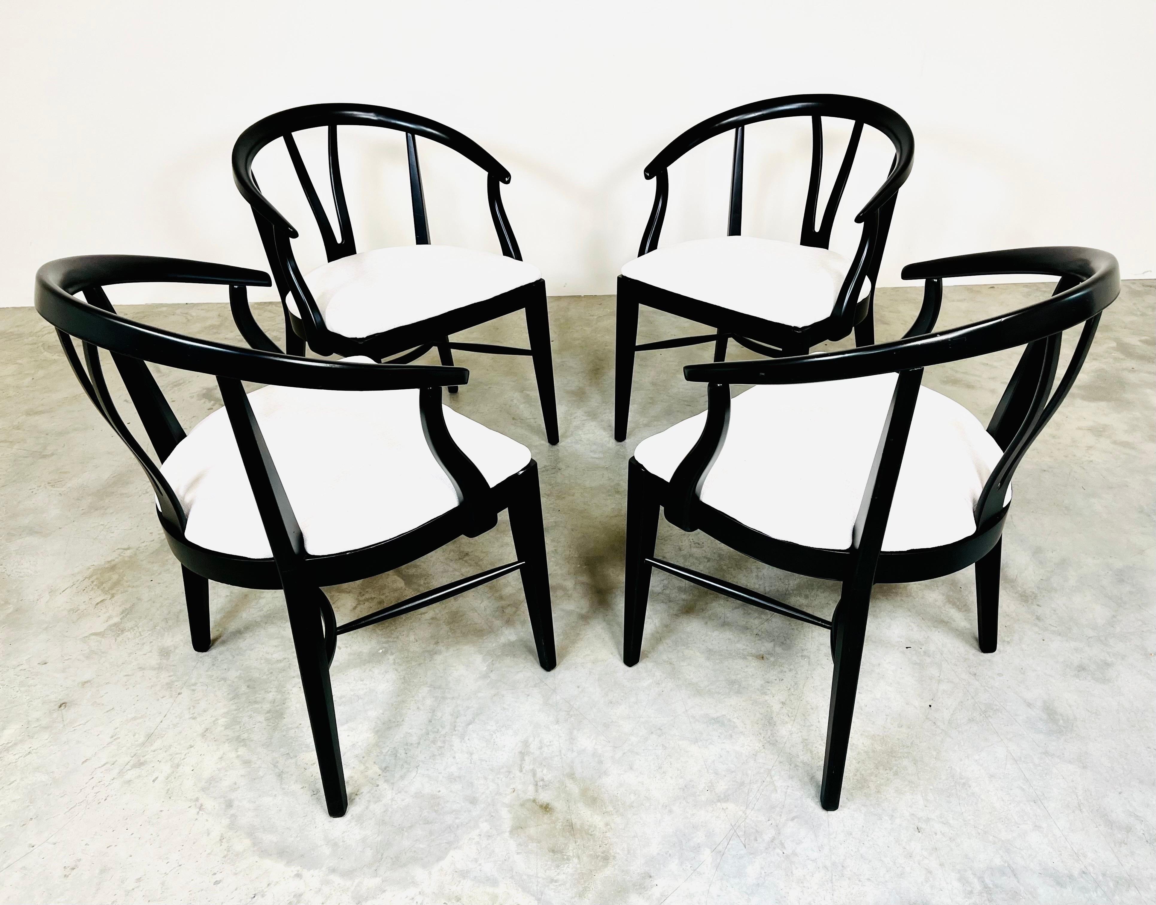 Hans Wegner Wishbone Style Dining or Game Armchairs by Blowing Rock, circa 196 2