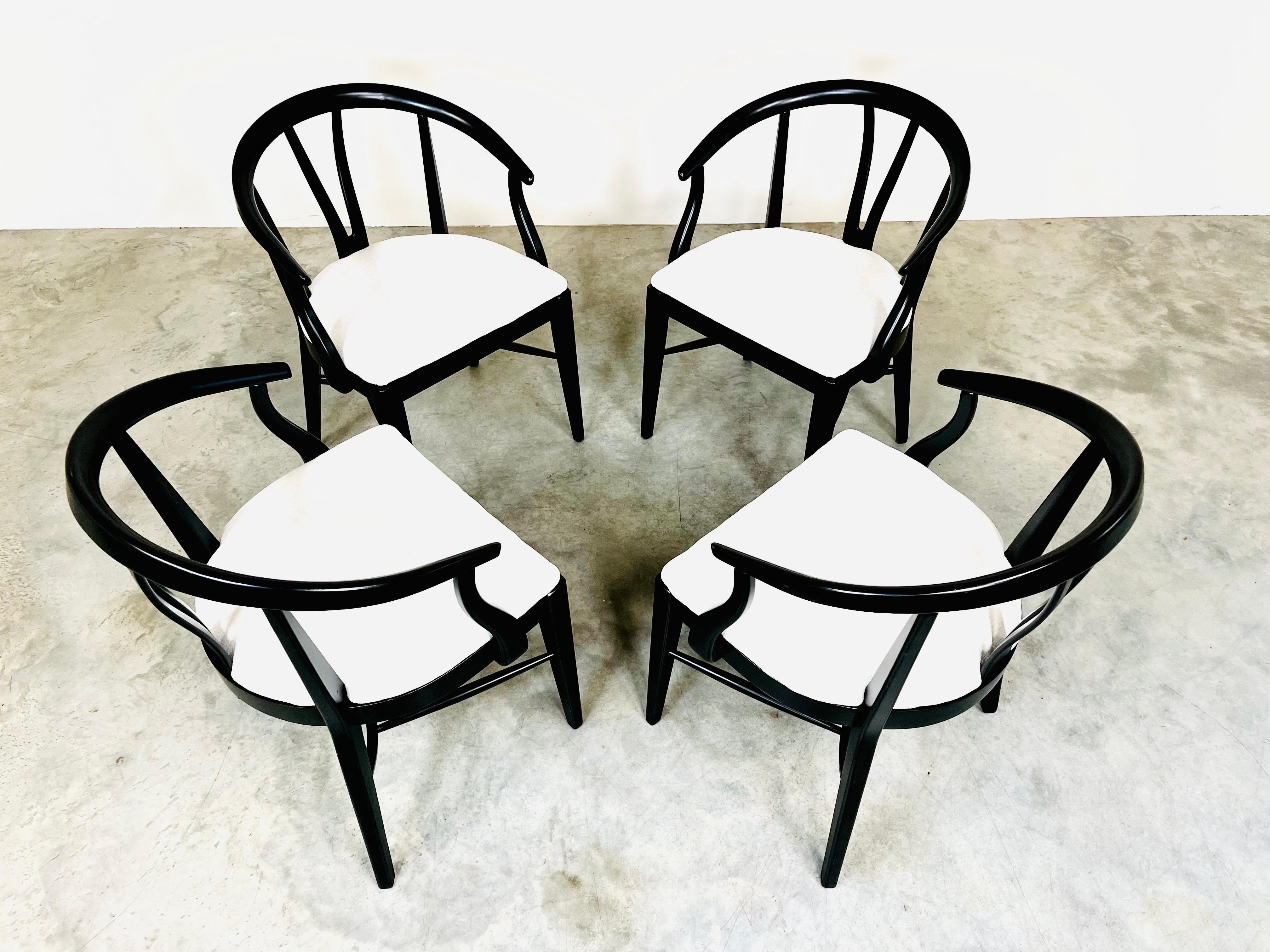 Hans Wegner Wishbone Style Dining or Game Armchairs by Blowing Rock, circa 196 3